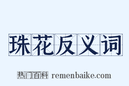 珠花反义词是什么意思的图片